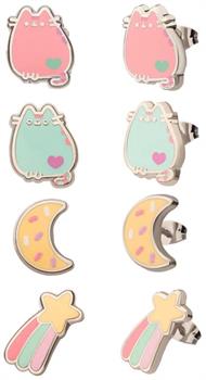 Pusheen Space 4-Piece Enamel Stud Earring Set