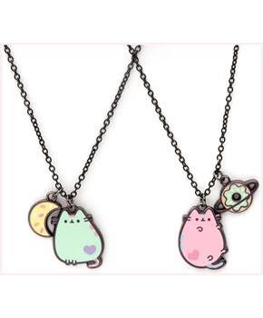 Pusheen Space Exclusive 2-Piece Stainless Steel Necklace Set