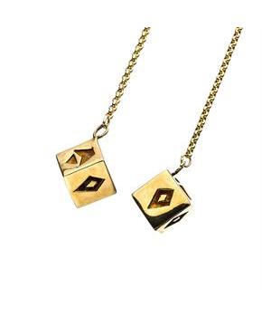 Star Wars Han Solo Corellian Gold 3D Dice Necklace