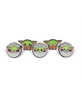 Star Wars: The Mandalorian, The Child 5-Piece Enamel Pin Set | Baby Yoda Pins