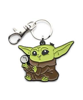 Star Wars The Mandalorian Grogu With Ball Enamel Pendant Keychain
