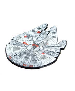 Star Wars Millennium Falcon Large Enamel Pin 3 X 2.25 inches