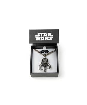 Star Wars Mandalorian Mythosaur Skull Pendant Necklace | 22-Inch Long Chain