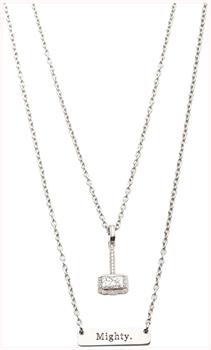 Marvel Thor: Love and Thunder Mighty Thor and Hammer Tiered Necklace