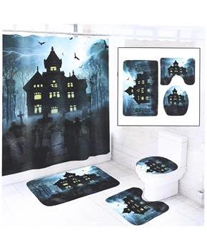 Halloween 4-Piece Bathroom Set | Haunted House