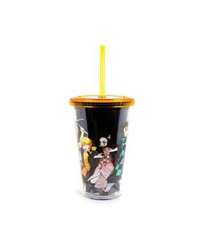 Demon Slayer Acrylic Carnival Cup with Lid and Straw | Holds 16 Ounces