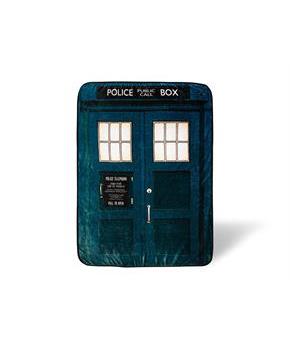 Doctor Who TARDIS Fleece Throw Blanket | 45 x 60 Inches
