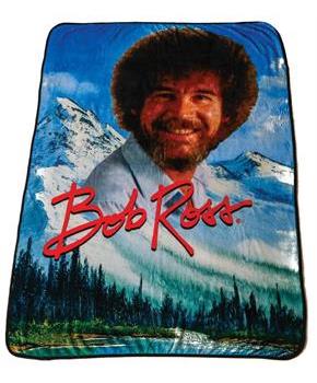 Bob Ross Design Soft and Cozy Throw Size Fleece Plush Blanket | 45 x 60 Inches