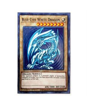 Yu-Gi-Oh! Blue-Eyes White Dragon Card Fleece Throw Blanket | 45 x 60 Inches