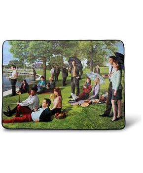 The Office Sunday Afternoon Art Style Fleece Throw Blanket | 60 x 45 Inches