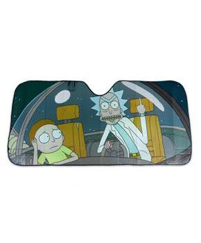 Rick and Morty Space Cruiser Flipping the Bird Auto Sunshade
