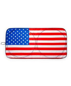 American Flag Sunshade for Car Windshield | 64 x 32 Inches