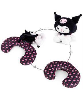 Sanrio Kuromi Reversible Neck Roll Pillow and Plush Toy