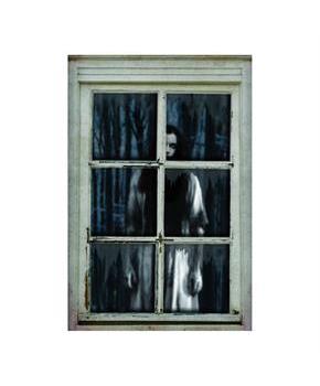 Woman in Window 47 Inch Halloween Window Decor