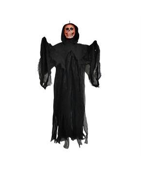 4 Foot Light-Up Skull Reaper Halloween Decoration