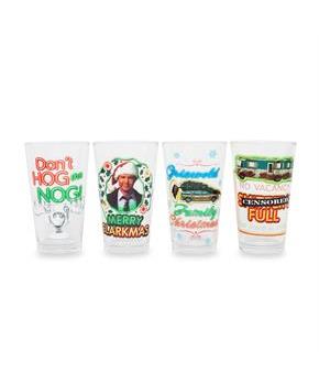National Lampoon's Christmas Vacation Quotes 16-Ounce Pint Glasses | Set of 4