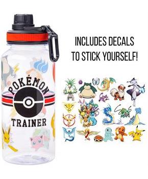 Pokemon Trainer 32-Ounce Water Bottle with Stickers