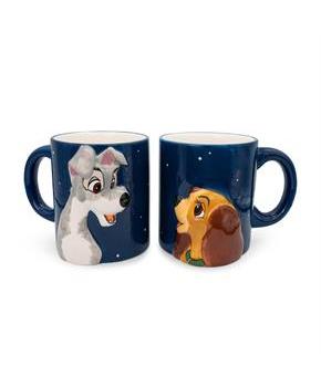 Disney Lady and the Tramp Starry Sky 20-Ounce Ceramic Mugs | Set of 2