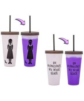 Wednesday "We Wear Black" Color-Changing Plastic Tumbler