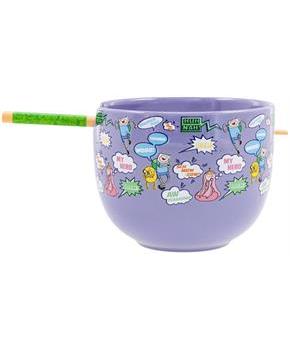 Adventure Time Quotes 20-Ounce Ceramic Ramen Bowl and Chopstick Set