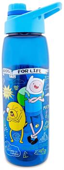 Adventure Time "Bros For Life" Water Bottle With Screw-Top Lid | Holds 28 Ounces