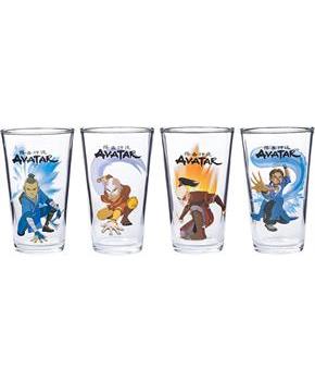 Avatar The Last Airbender 4 Piece 16oz Pint Glass Set