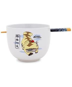 Avatar: The Last Airbender Aang and Appa Ceramic Ramen Bowl and Chopstick Set