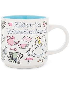 Disney Alice In Wonderland Icons Single Stackable Ceramic Mug | Holds 13 Ounces