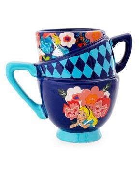 Disney Alice in Wonderland Stacked Teacups Sculpted Ceramic Mug | Holds 20 Ounce