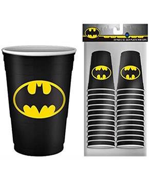 DC Comics Batman Logo 2oz Disposable Plastic Mini Cups | 20 Pack