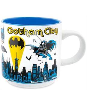 DC Comics Batman Allover Print Single Stackable Ceramic Mug | Holds 13 Ounces