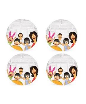 Bob's Burgers Belcher Family 10-Inch Melamine Dinner Plates | Set of 4