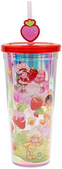 Care Bears x Strawberry Shortcake 24-Ounce Carnival Cup With Straw Topper Charm