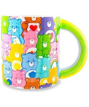 Care Bears Allover Print Ceramic Mug With Rainbow Handle | Holds 20 Ounces
