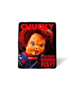 Childs Play Chucky Wanna Play 50x60 Inch Fleece Throw Blanket