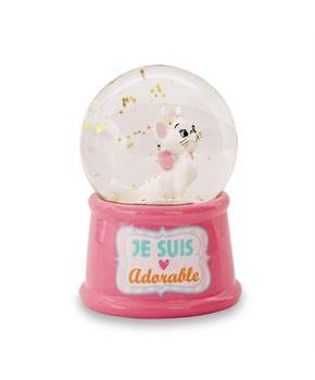 Disney Aristocats Marie "Je Suis Adorable" Light-Up Mini Snow Globe