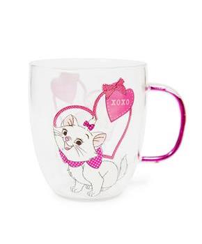 Disney The Aristocats Marie "XOXO" Glitter Handle Glass Mug | Holds 14 Ounces