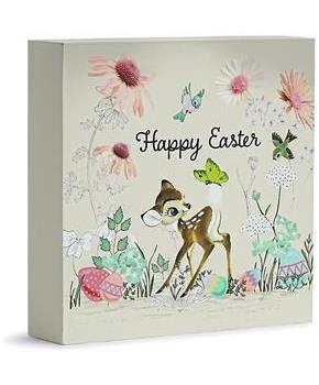 Disney Bambi "Happy Easter" 6 x 6 Inch Wood Box Sign