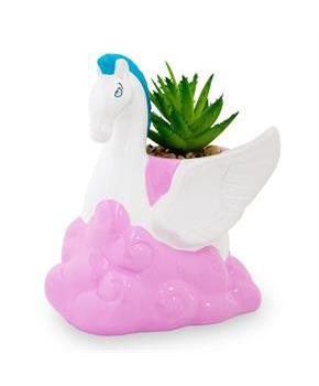 Disney Hercules Pegasus 3-Inch Ceramic Mini Planter With Artificial Succulent