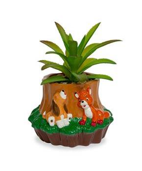 Disney The Fox and the Hound 4-Inch Mini Planter With Artificial Succulent