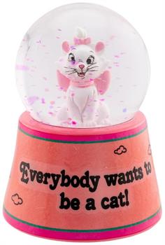 Disney Aristocats Marie "Everybody Wants To Be A Cat" Mini Light-Up Snow Globe