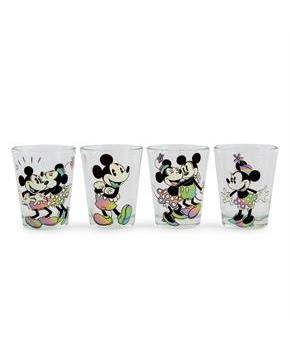Disney Mickey and Minnie Mouse Rainbow 2-Ounce Mini Shot Glasses | Set of 4