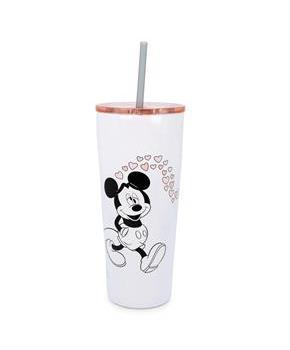 Disney Minnie & Mickey Kiss Hearts Stainless Steel Tumbler | Holds 22 Ounces
