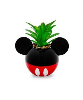 Disney Mickey Mouse 3-Inch Ceramic Mini Planter with Artificial Succulent