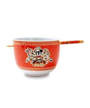 Disney Mickey Mouse Wild Wok 20-Ounce Ramen Bowl and Chopstick Set