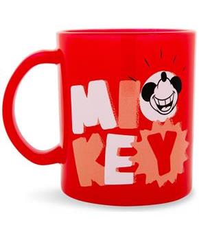 Disney Mickey Mouse Thumbs-Up Glass Coffee Mug | Holds 18 Ounces
