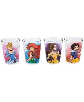 Disney Princess Portraits 2-Ounce Mini Shot Glasses | Set of 4