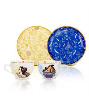 Disney Beauty and the Beast Bone China Teacup and Saucer | Set of 2