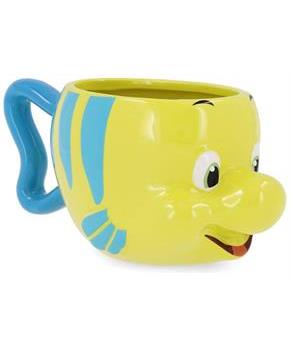 Disney The Little Mermaid Flounder 3D Sculpted Ceramic Mug | Holds 20 Ounces