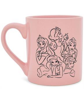 Disney Princess Pink Wax-Resist Ceramic Mug | Holds 14 Ounces